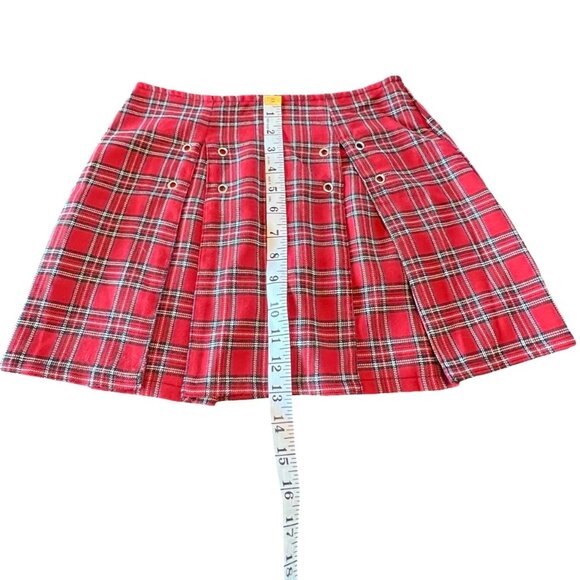Vintage | Lip Service | Red & Black Plaid |  Skirt |  Size P (XS) - Picture 4 of 8